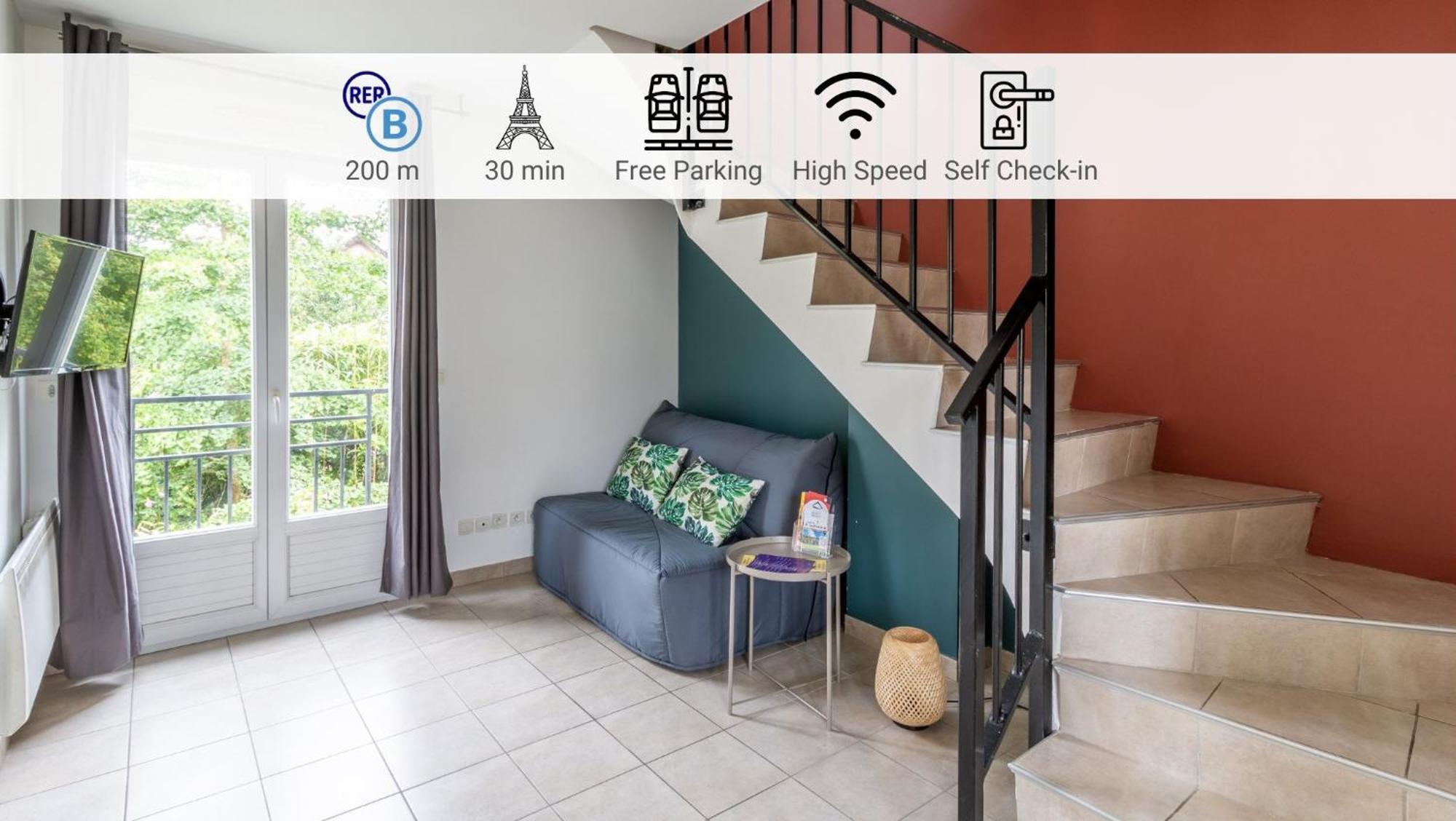 דירות פאליזו Le Duplex , Proche Gare Rer, Parking, Arrivee Autonome מראה חיצוני תמונה